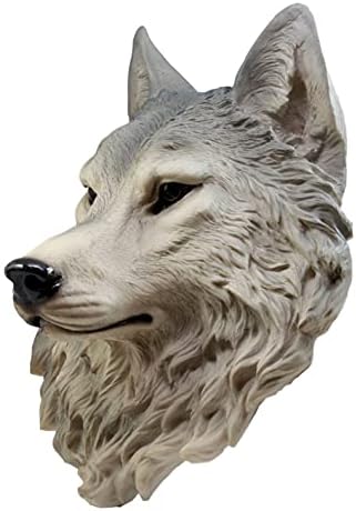 Large Gray Timber Wolf Wall Decor Sculpture 165 Inch