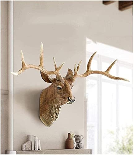 Bsetain Wall Deer Head Sculpture Decor Pendant