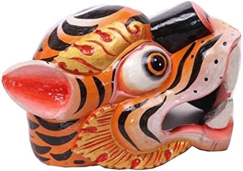 Hand Carved Tiger Wall Sculpture Solid Wooden Home Decor