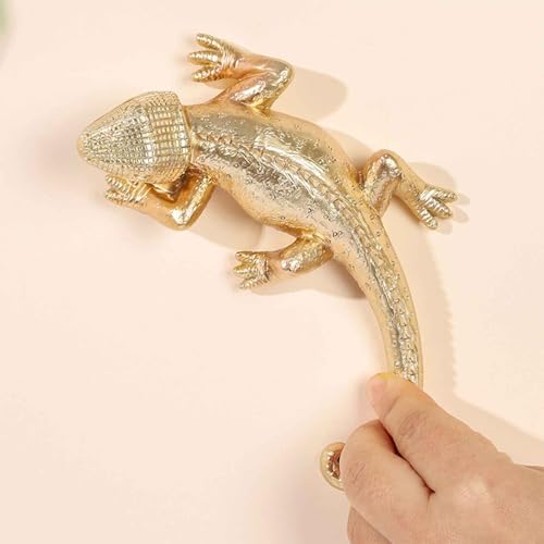 SnowOwl Gold Lizard Wall Sculpture Decor