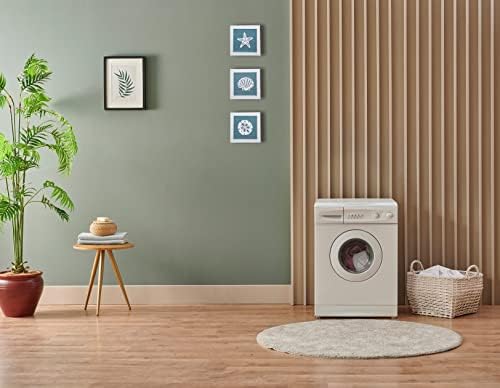 Ocean Theme Wall Decor Set of 3 7x7 in Rustic Beach 3D Starfish Seashell Sand Dollar Wooden Bathroom Decor