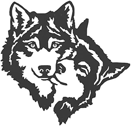 AMNGYOOK Metal Wolf Wall Art Sculpture 1