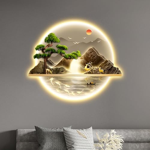 Zen Wall Art Decor with LED Light 60x72cm