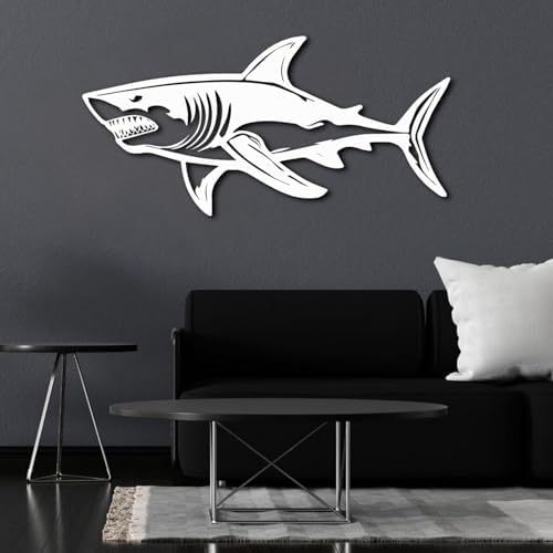 ENJOYOO Metal Wall Art Shark 19x9in