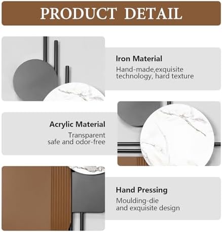 HEBOIX 3D Wall Sculptures Modern Metal Wall Art Large Decor for Living Room and Bedroom