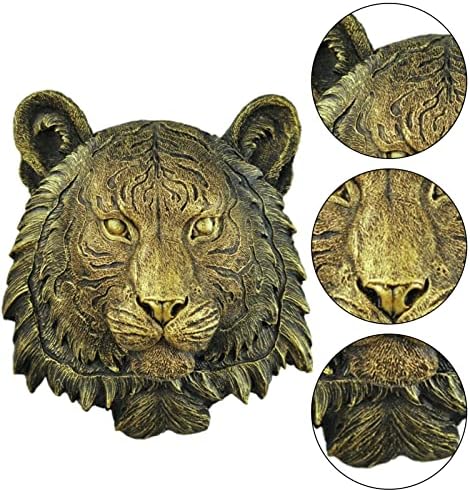 Resin Tiger Wall Sculpture Exquisite Animal Head Decor for Home