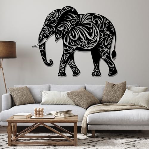 Mandala Elephant Metal Wall Art 19x15