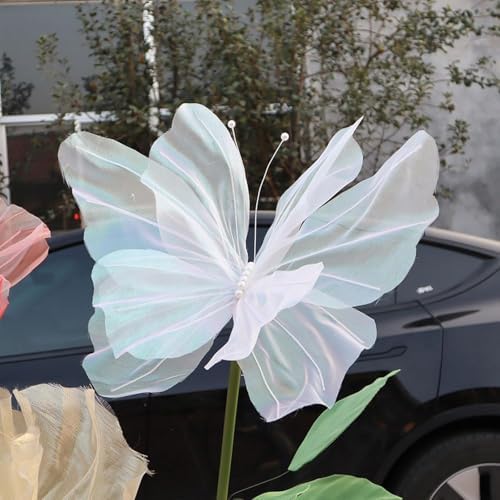 Decorative Butterfly Wall Art 1969 Inch White Iridescent
