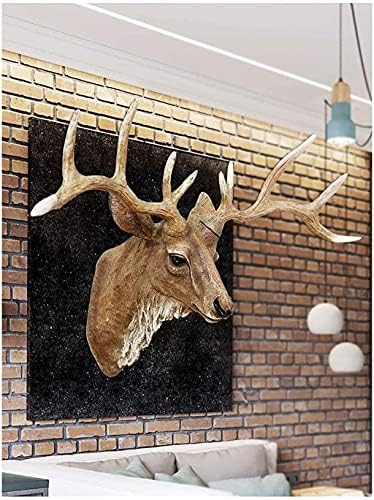 Bsetain Wall Deer Head Sculpture Decor Pendant