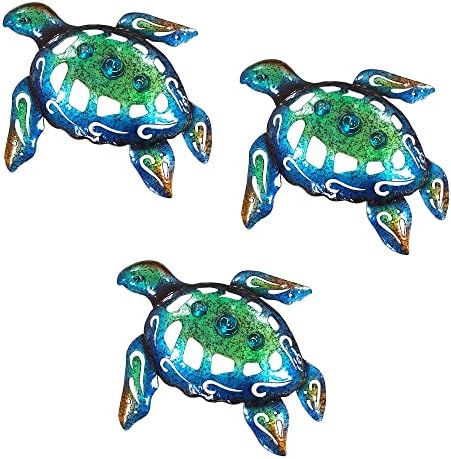 BVLFOOK Sea Turtle Wall Decor Set of 3 10 Inch