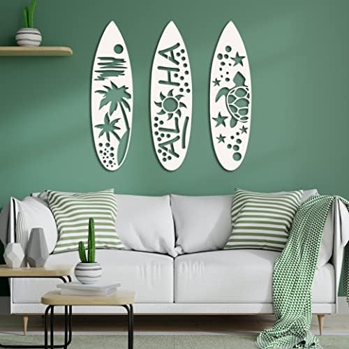 Kawa Metalworks Metal Surfboard Wall Art Decor Set