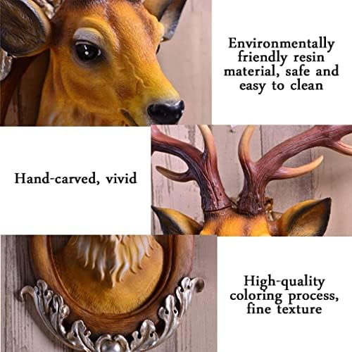 Retro Nordic Deer Head Wall Sculpture Decor