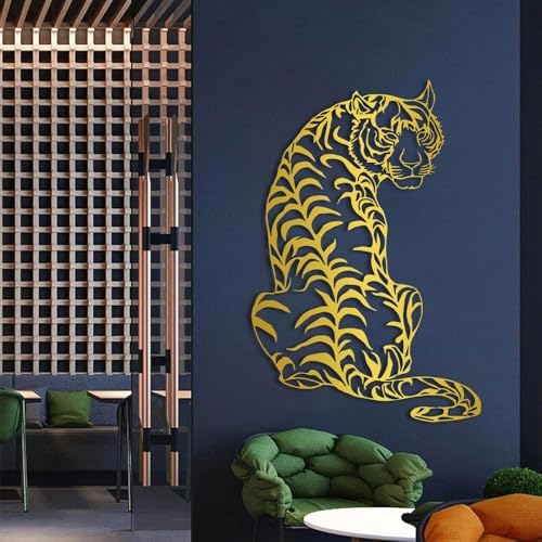 Gasijet Metal Tiger Wall Decor Black 24x16