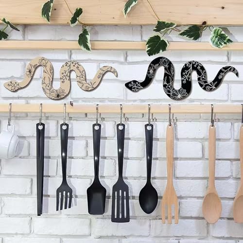 Rekeell Decorative Snake Wall Art Bohemian Style White