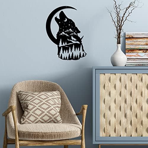 NBEADS Howling Wolf Wall Art Decor 118x89