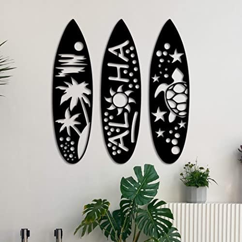 Kawa Metalworks Metal Surfboard Wall Art Decor Set