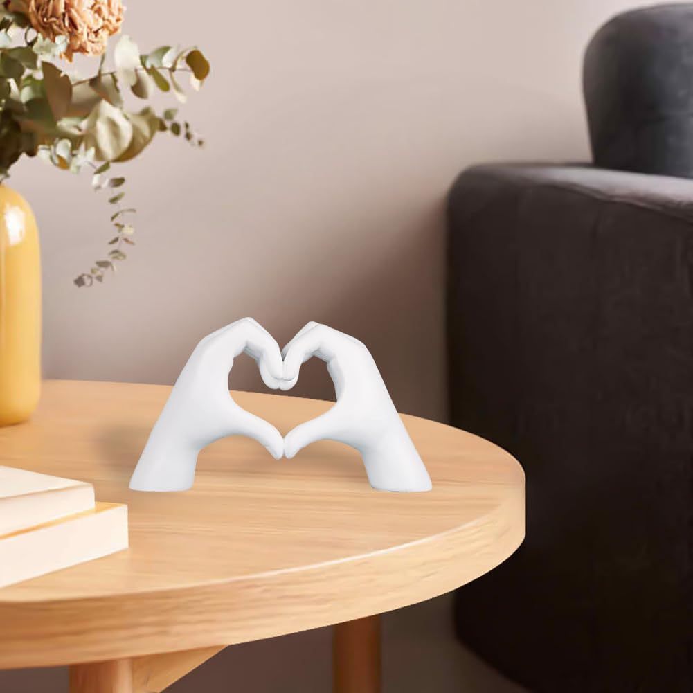 Heart Hand Sculpture Romantic Art Decor for Home and Office