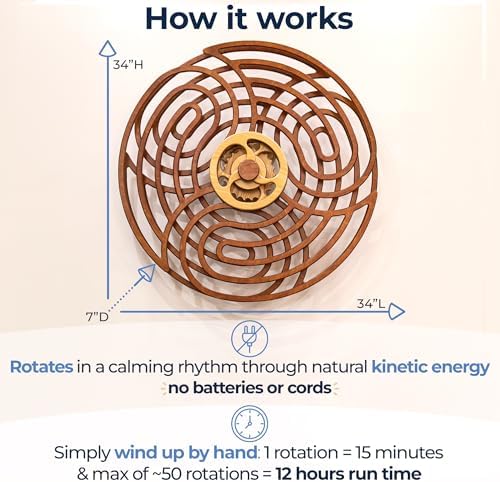 Mindsight Moving Kinetic Wall Art - Wind Up Motion