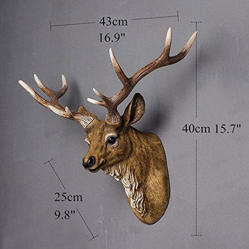 RTGGSEL Retro Faux Stag Wall Sculpture