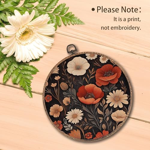 Tzhim Vintage Moody Floral Wall Art 10x10 Inch