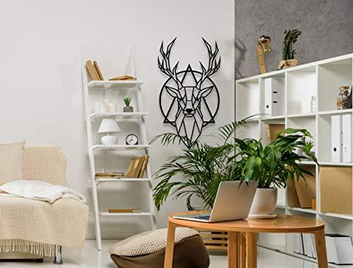 FeBros 3D Metal Deer Wall Art Decor Sculpture