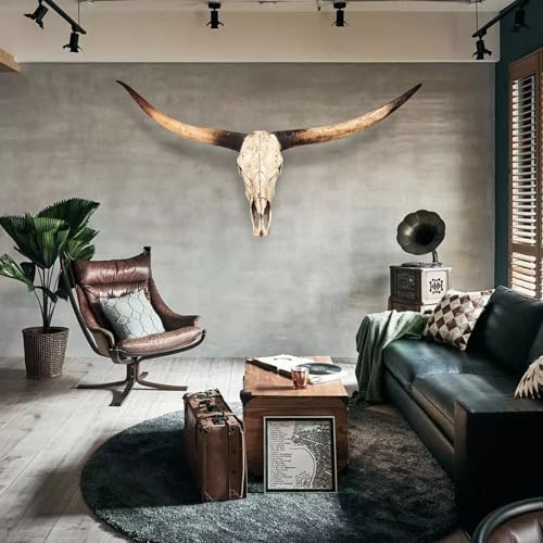 Ysjndasm 71 Inch Large Longhorn Cow Skull Wall Decor