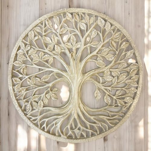 Top Brass Tree of Life Wall Sculpture - 11 58 Diameter
