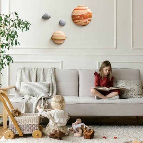 4Pcs Outer Space Planet Wall Decor for Kids Room