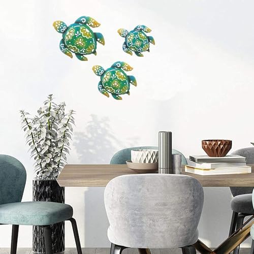 JFRISING Metal Sea Turtle Wall Art Decor Set of 3