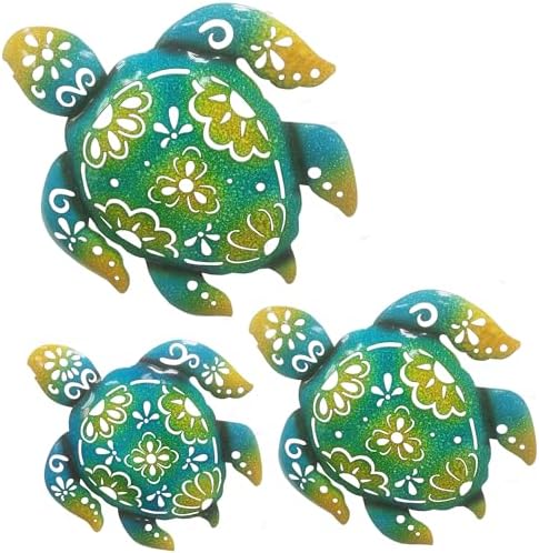 JFRISING Metal Sea Turtle Wall Art Decor Set of 3