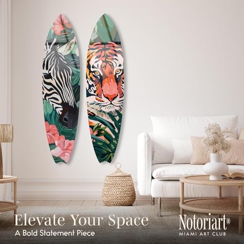 Hidden in the Tropics Surfboard Set Acrylic Wall Art