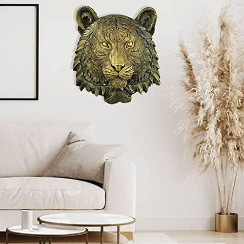 Resin Tiger Wall Sculpture Exquisite Animal Head Decor for Home