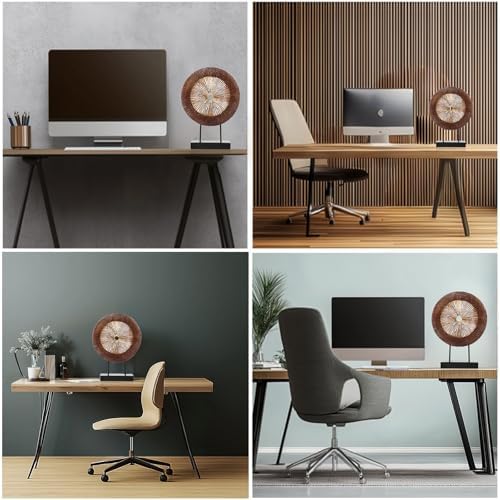 DOVDOV Wood Color Round Irregular Statue Unique Home Decor