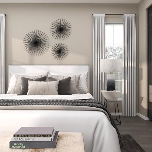 Deco 79 3D Metal Wall Sculpture Set of 3 Black