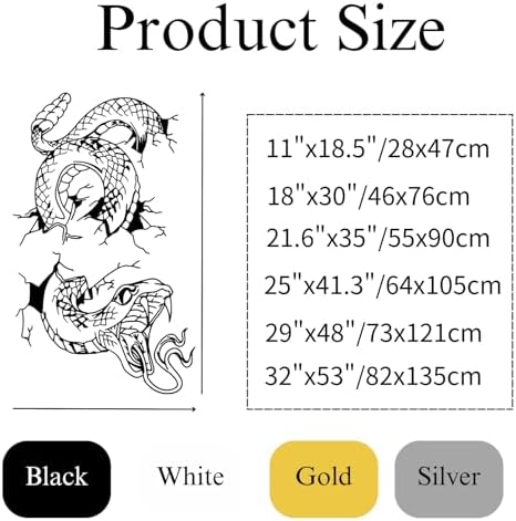 Silver Snake Wall Art 30x18 Inch Decor