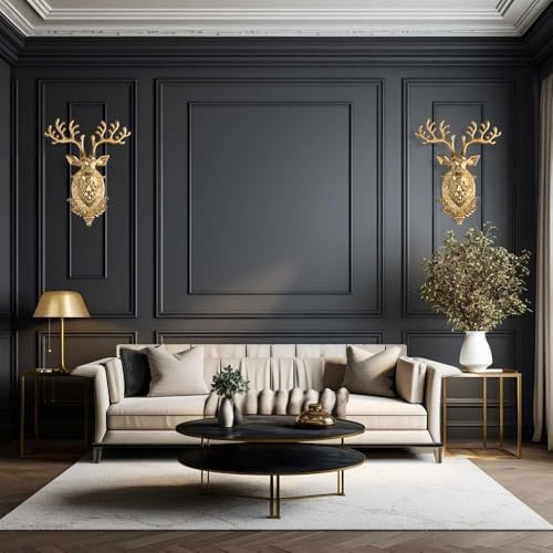 KunMai Gold Deer Wall Sculpture 187