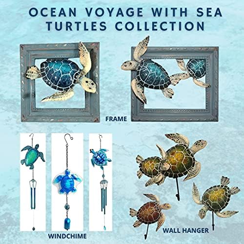 Comfy Hour Ocean Voyage 7 Inch Sea Turtle Wall Decor Frame