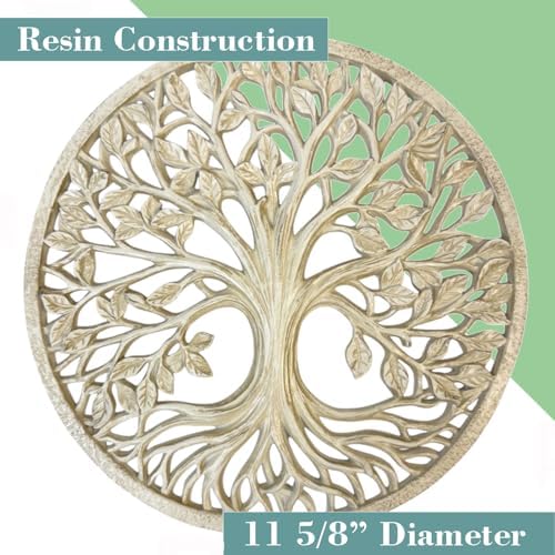 Top Brass Tree of Life Wall Sculpture - 11 58 Diameter