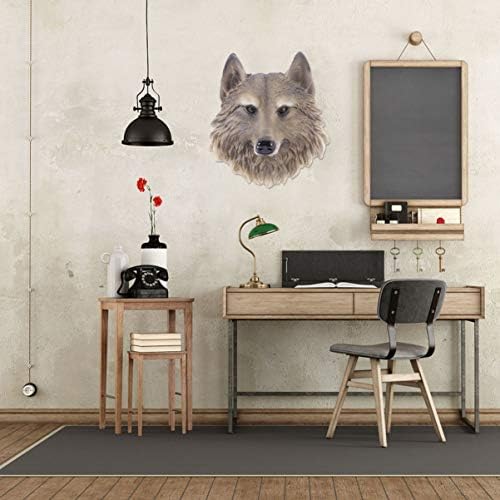 VOSAREA Resin Wolf Head Wall Decor