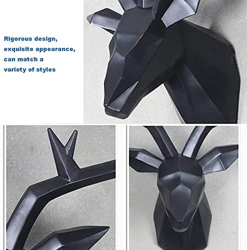 REMYS Wall Mounted Deer Head Sculpture Art Decor