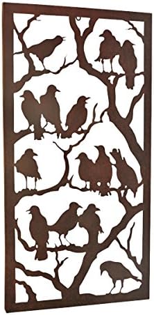 Design Toscano Night of the Ravens Wall Sculpture 11 Inch Antique Black Finish