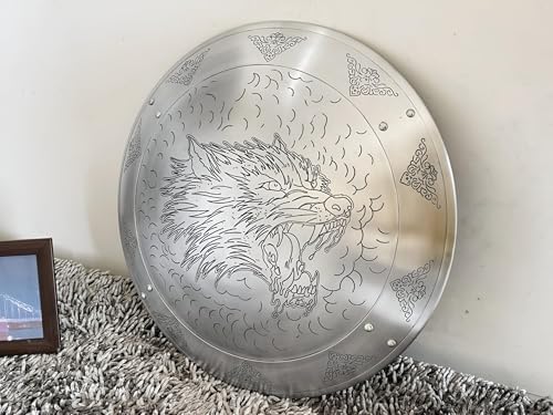 Medieval Wolf Face Pattern Shield Wall Art