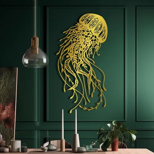 PLTZCRAFT Jellyfish Metal Wall Art Decor Sculpture