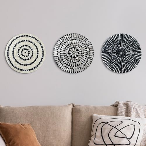 Tioncy 3 Pcs Mother of Pearl Shell Wall Plates