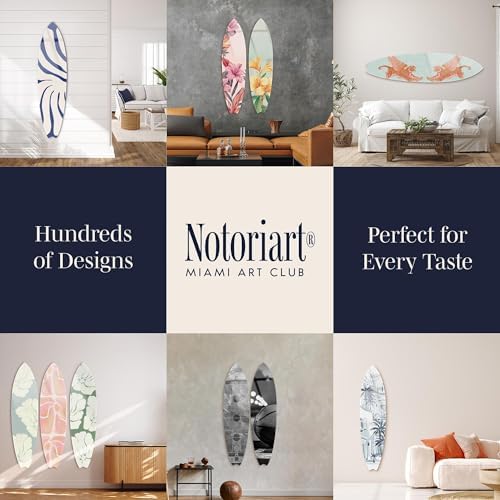 Crimson Tiger Surfboard Acrylic Wall Art Set