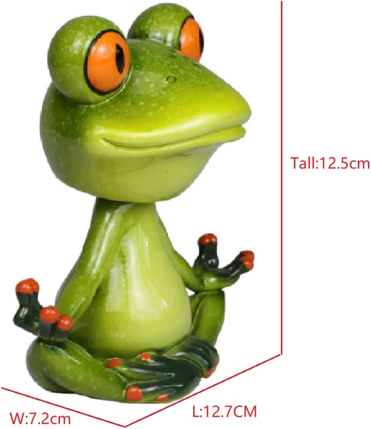 Creative Cute Frogs Figurines Shaking Head Frog Statue for Home Office Decor