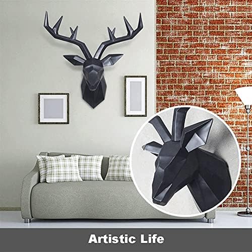 REMYS Wall Mounted Deer Head Sculpture Art Decor