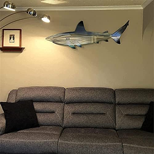 Shiny Shark Metal Wall Decor Art Sculpture
