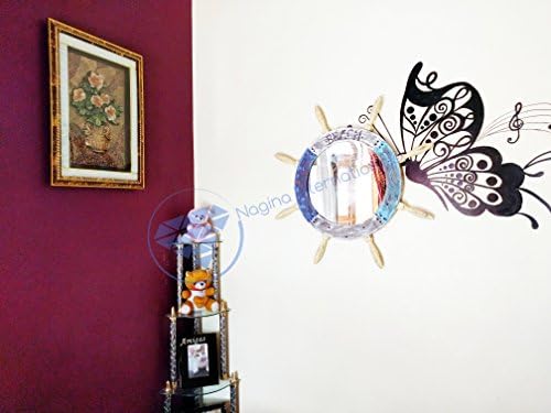 Nagina International Vintage Ship Wheel Wall Sculpture - 30 Inch