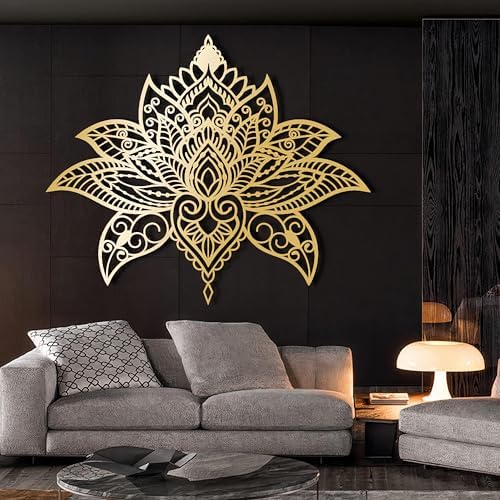 Mandala Lotus Metal Wall Art - 18 x 21